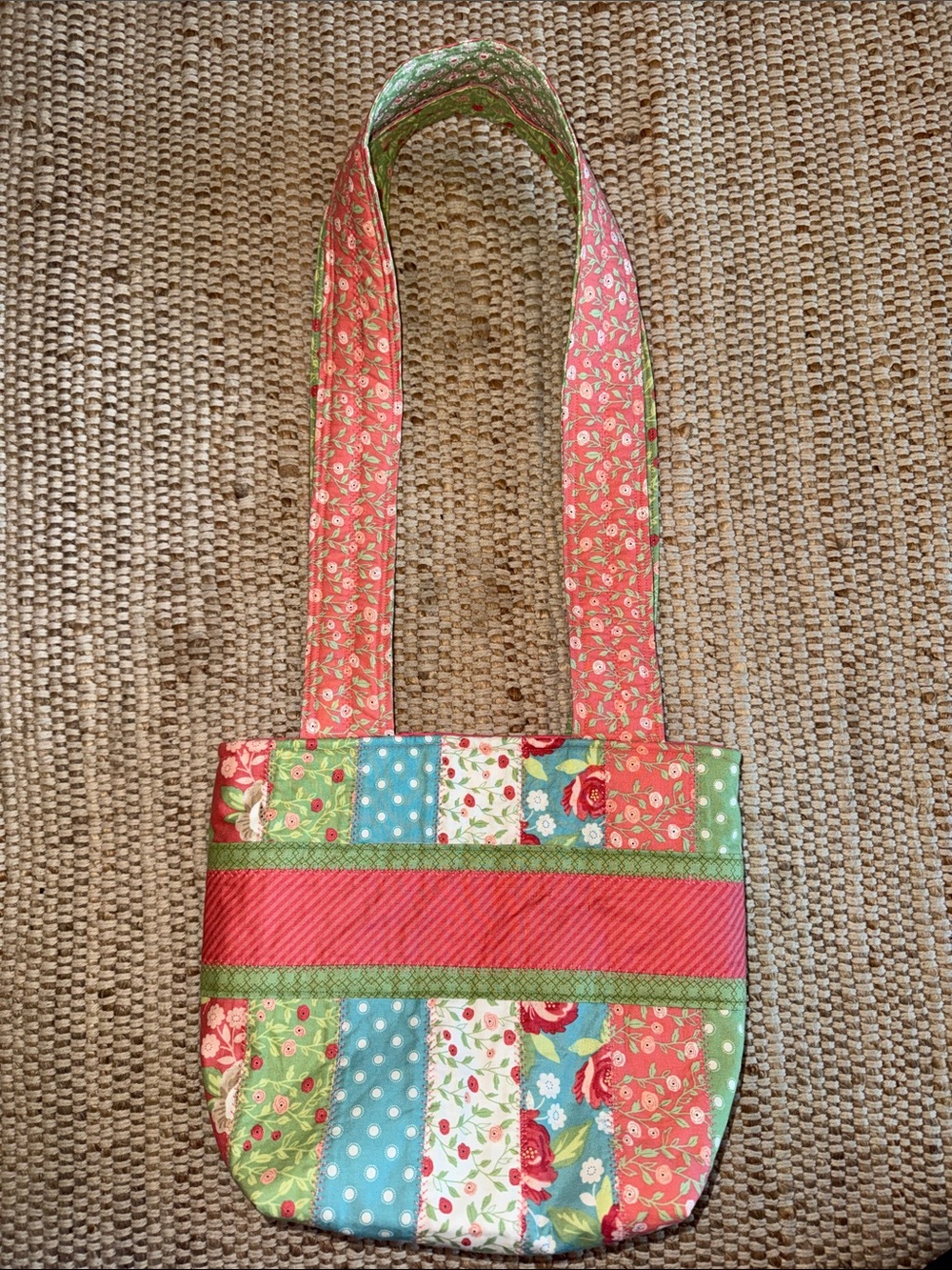 Handmade Floral Patchwork Shoulder Bag. New! Well made and heavy duty!!